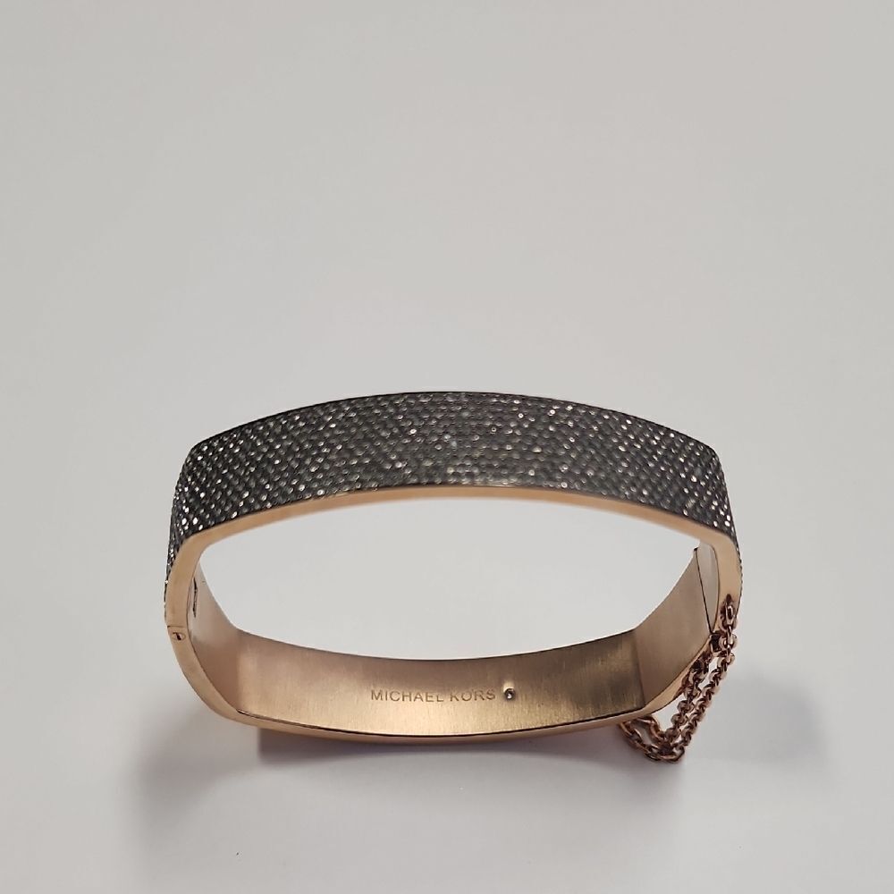 Michael Kors Pavé Rose Gold-Tone Cushion Bangle